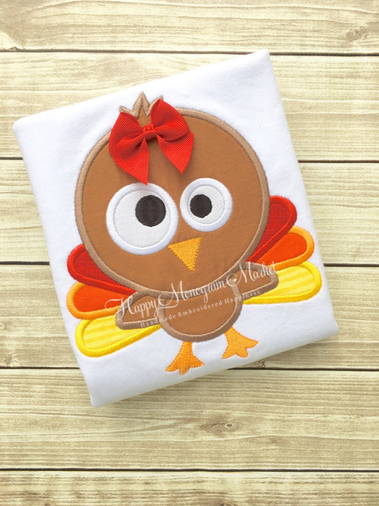 Boy or Girl Turkey Thanksgiving Cotton TShirt Bodysuit